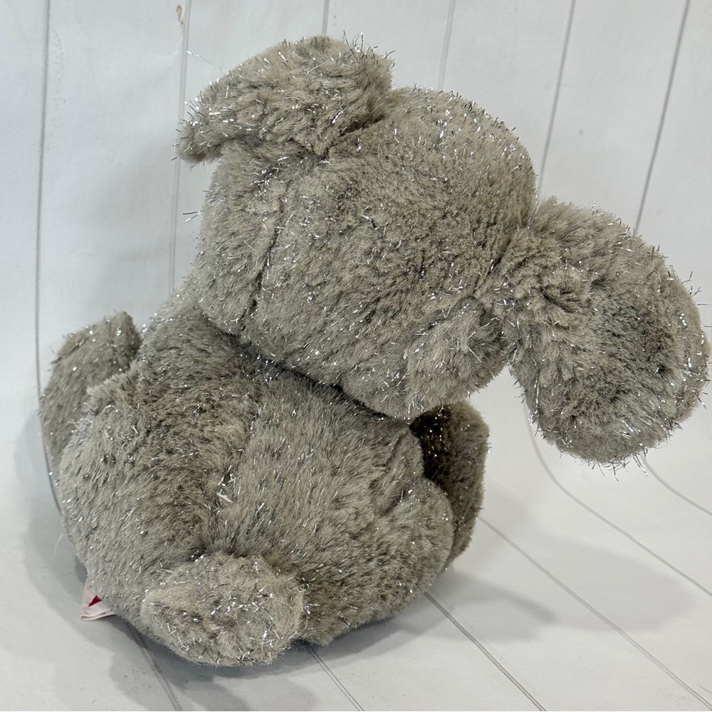 VTG 80s Dakin 1988 Sparkly Gray Puppy Dog Plush Stuffed Animal 9" Girls Toy - Picture 4 of 7